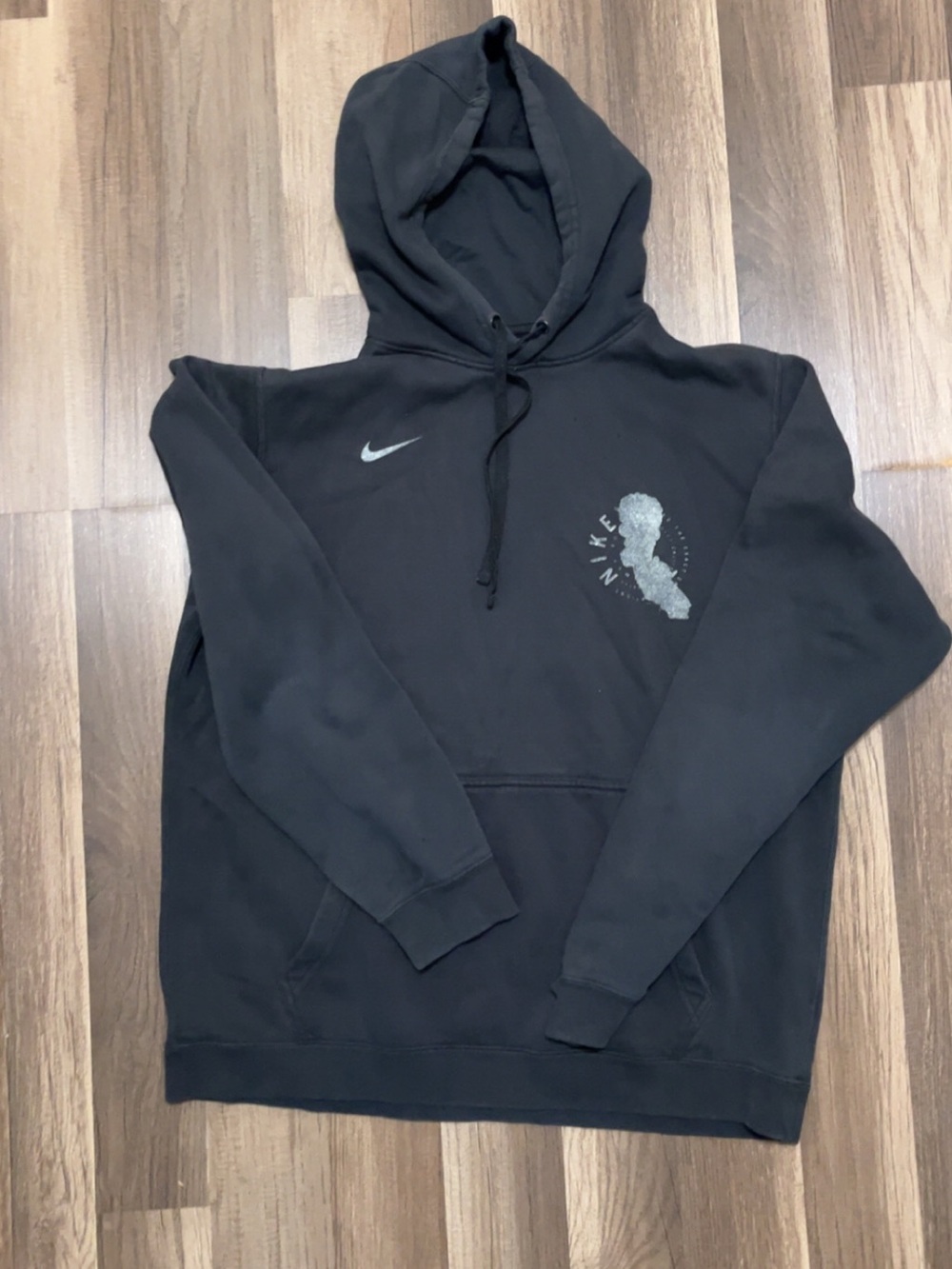 NIKE Sole Cal Men’s Large Black Cali Pullover Hoodie Sweatshirt
